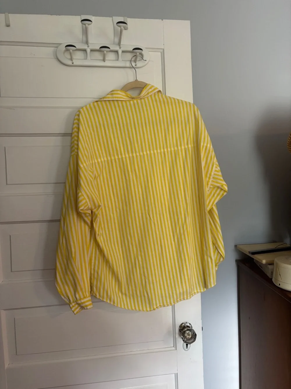 Yellow & White Striped Button-Up Shirt - Picture 5 of 5